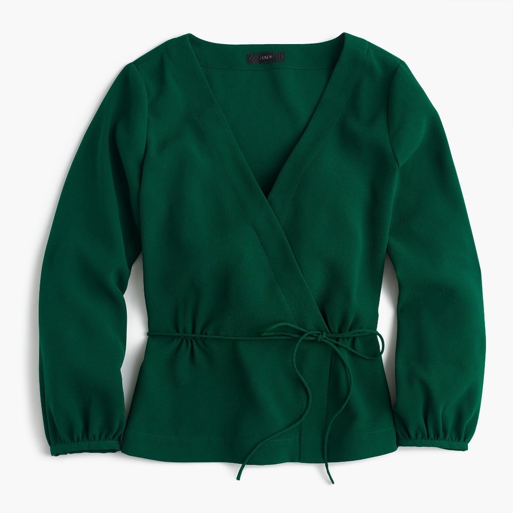 J Crew drapey faux wrap top